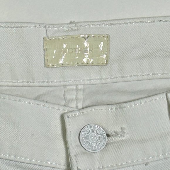Mother Pony Boy Fray Double Raw Hem White Size 29 - Picture 6 of 10